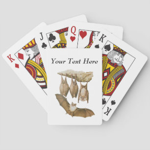 Vintage Bats Illustration, Animal Drawing Playing Cards