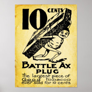 Vintage Battle Axe Tobacco Print