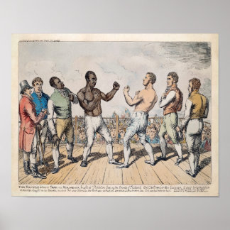 Vintage Battle between Crib and Molineau Poster