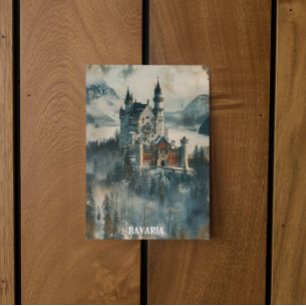 Vintage Bavaria Neuschwanstein Castle Travel Postcard
