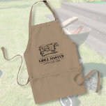 Vintage BBQ Grill Master Foodie Antique Steer Cow Standard Apron<br><div class="desc">Your BBQ grill master will love this personalized apron. The design features a vintage engraved illustration of a steer - beef cuts. Personalize with your Grillmaster's name or monogrammed initials. Perfect for your favourite foodie or beef/meat lover, father's day, family barbecue, reunion or fun for everyday. Check out our other...</div>