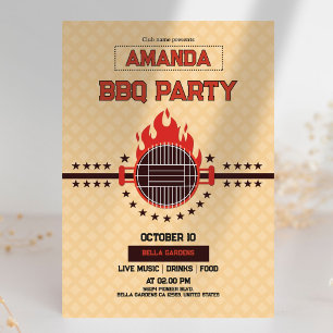 Vintage BBQ Party Invitatio Invitation
