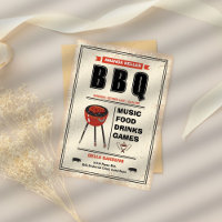 Vintage BBQ Party Invitation
