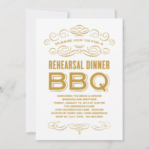 VINTAGE BBQ   REHEARSAL DINNER BBQ INVITATION