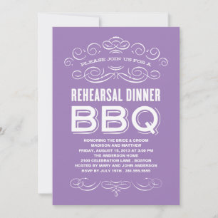 VINTAGE BBQ REHEARSAL DINNER BBQ INVITATION
