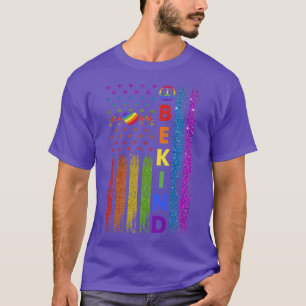 Vintage Be Kind LGBTQ Gay Pride Month Rainbow Amer T-Shirt