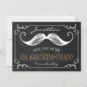 VINTAGE BE MY JR. GROOMSMAN   GROOMSMEN INVITATION