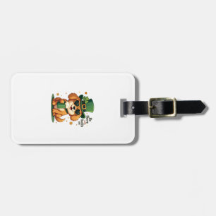 Vintage Be There With Bells On Dog St Patricks Day Luggage Tag