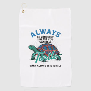 Vintage Be Yourself Turtle Shirt Design_1 Golf Towel
