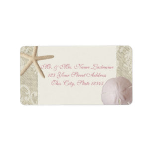 Vintage Beach Address Label