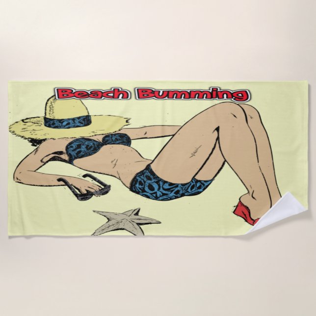 Vintage Beach Bumming Day Towel (Front)