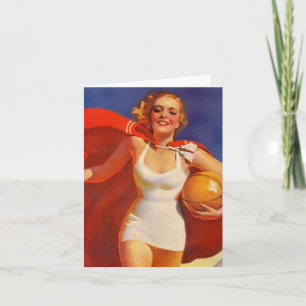 Vintage Beach Cape Weekend Blank Note Cards