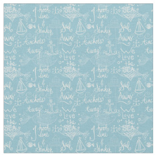 Vintage Beach Cottage Style Fabric