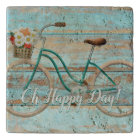Vintage Beach Cruiser Bicycle on Distressed Wood