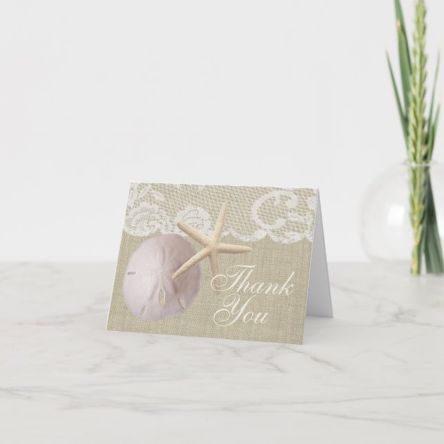 Vintage Beach et Burlap Merci (Devant)