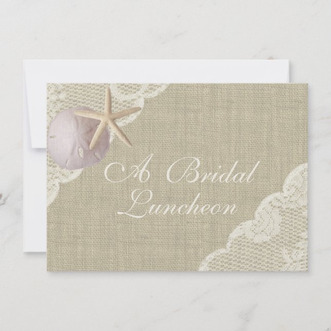 Vintage Beach Luncheon Invitation (Front)