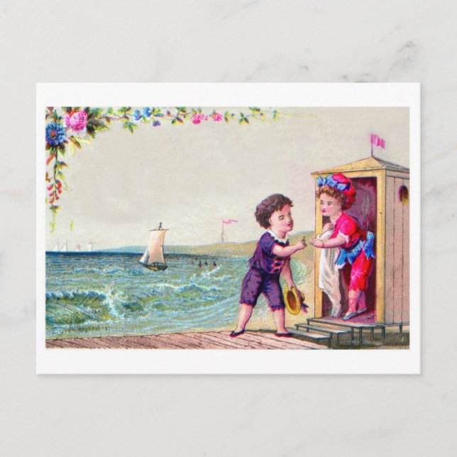 Vintage Beach Postcard Reproduction (Front)