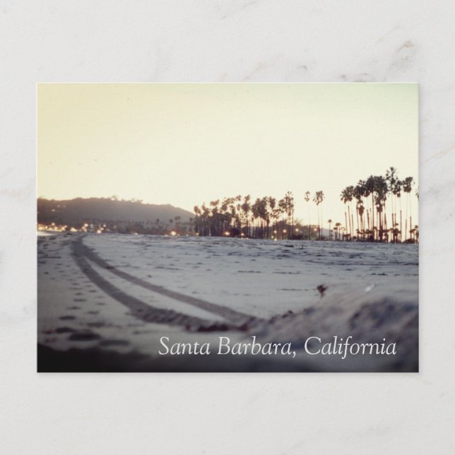 Vintage Beach Santa Barbara Postcard (Front)
