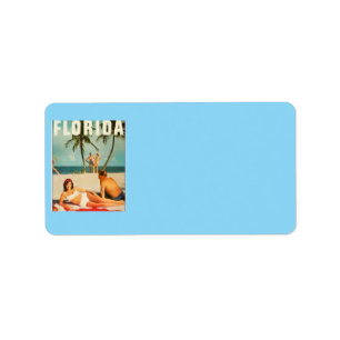 Vintage Beach Scene Label