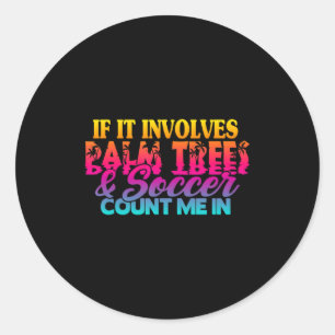 Vintage Beach Soccer 2 T Shirt_1 Classic Round Sticker