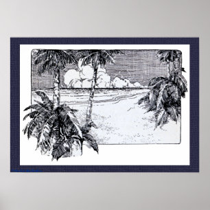 Vintage Beach South Wind Art Print