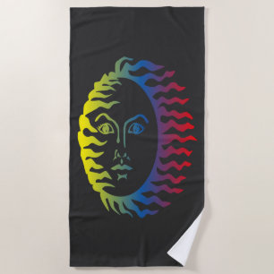 Vintage Beach Sunshine Face Towel