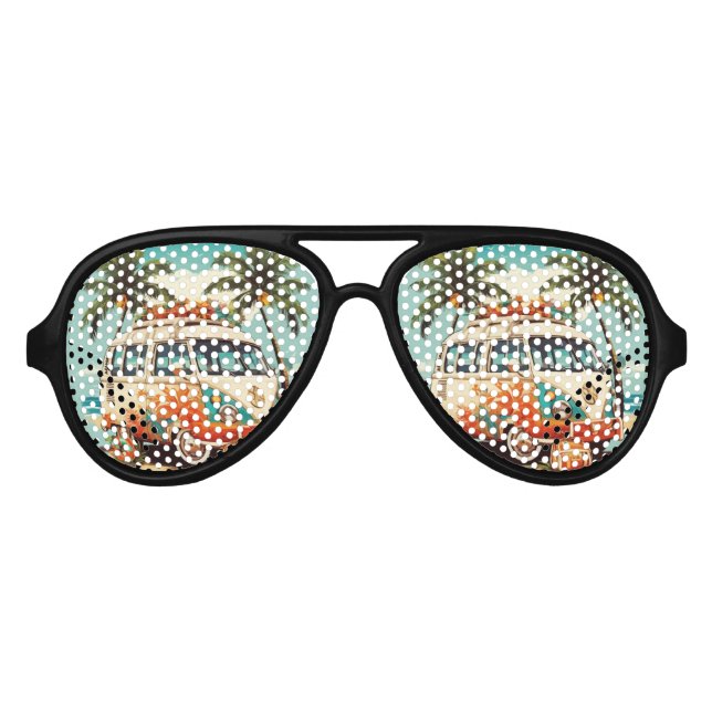 Vintage Beach Van Aviator Sunglasses (Front)