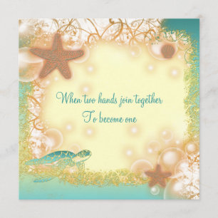 Vintage Beach wedding elegant party theme Invitation