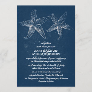 VINTAGE BEACH WEDDING INVITATIONS