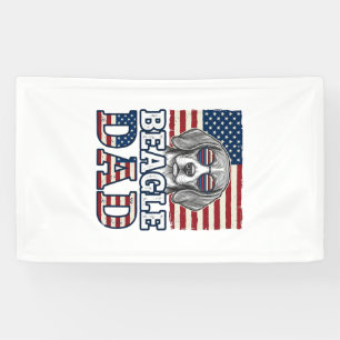 Vintage Beagle Dad Patriotic Dog Shirt Design_1 Banner