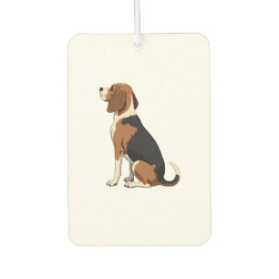 Vintage Beagle Dog Back View Illustration Pet Love Air Freshener