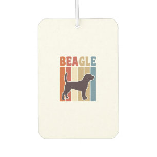 Vintage Beagle Dog Retro Stripe Vector Design_1 Air Freshener