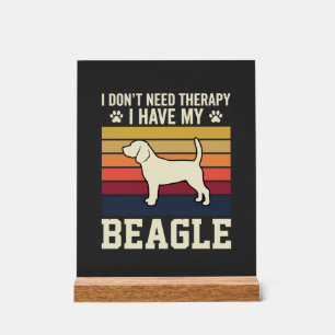 Vintage Beagle Dog Therapy Retro Acrylic Sign