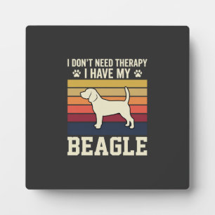 Vintage Beagle Dog Therapy Retro Plaque