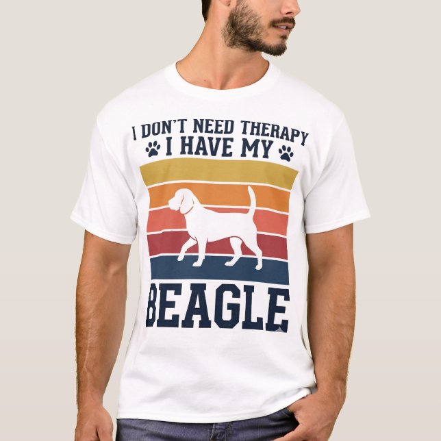 Vintage Beagle Dog Therapy Shirt Design_1 (Front)