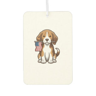 Vintage Beagle Puppy American Flag Shirt Design_1 Air Freshener