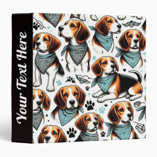 Vintage Beagle Puppy Seamless Binder