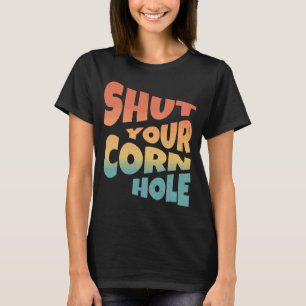 Vintage Bean Bag Toss Cookout  Retro Shut Your Cor T-Shirt