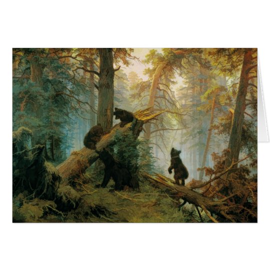 Vintage Bear Cubs by Ivan Shishkin 1889 Card