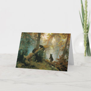 Vintage Bear Cubs by Ivan Shishkin 1889 Card