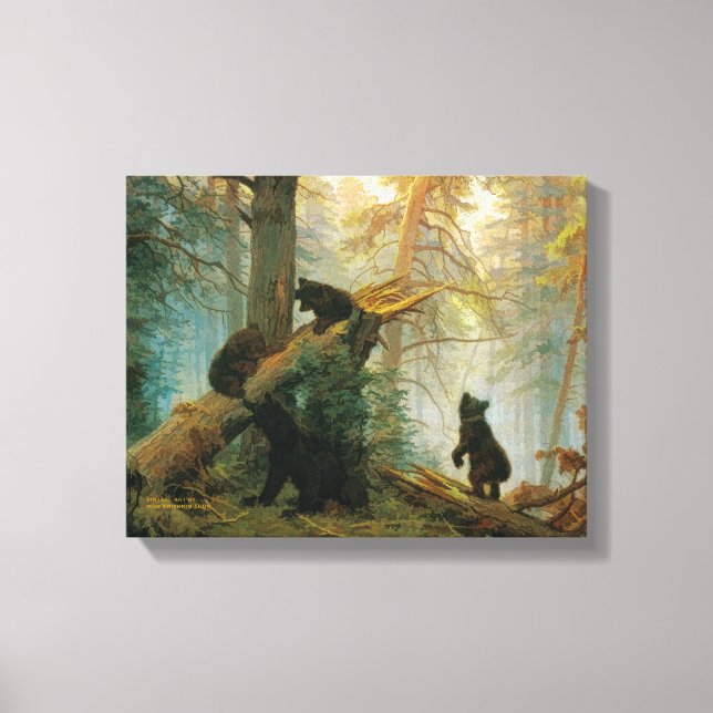 Vintage Bear Cubs by Ivan Shishkin Canvas Print (Front)