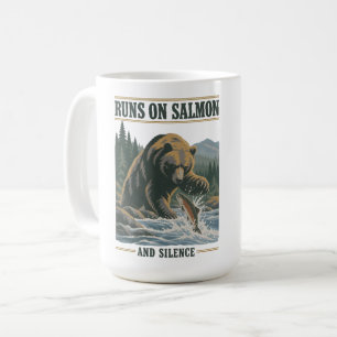 Vintage Bear Fishing Pacific Northwest T-Shirt Coffee Mug