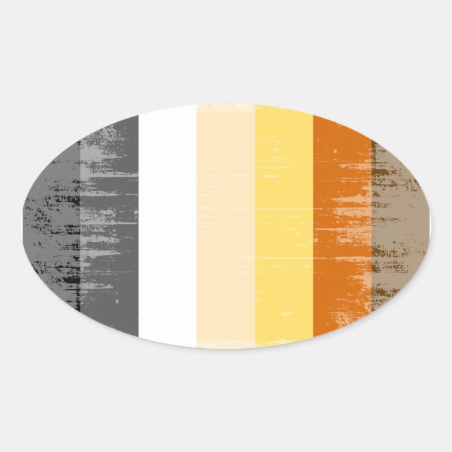 Vintage Bear Pride Oval Sticker (Front)