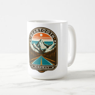 vintage Beartooth Highway us 212 montana road Coffee Mug