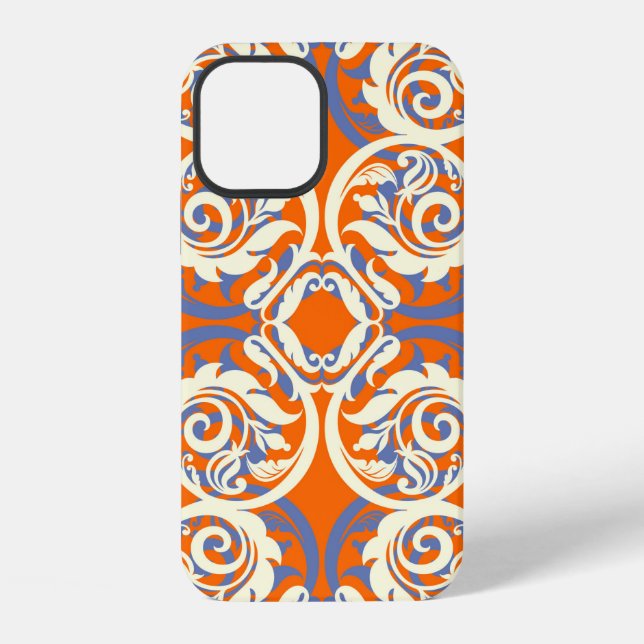Vintage beautiful background, seamless pattern, lu iPhone case (Back)