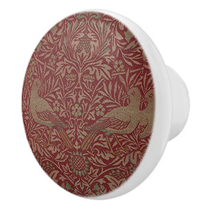 Vintage Beautiful Birds in a Floral Landscape Ceramic Knob