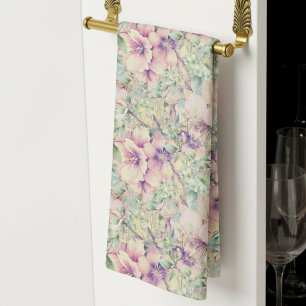 Vintage Beautiful Blush Florals Kitchen Towel