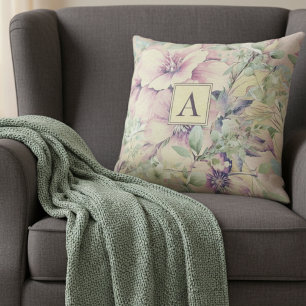 Vintage Beautiful Blush Florals Throw Pillow