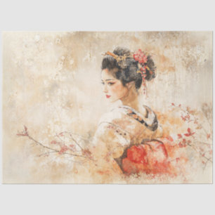 Vintage Beautiful Geisha Tissue Paper