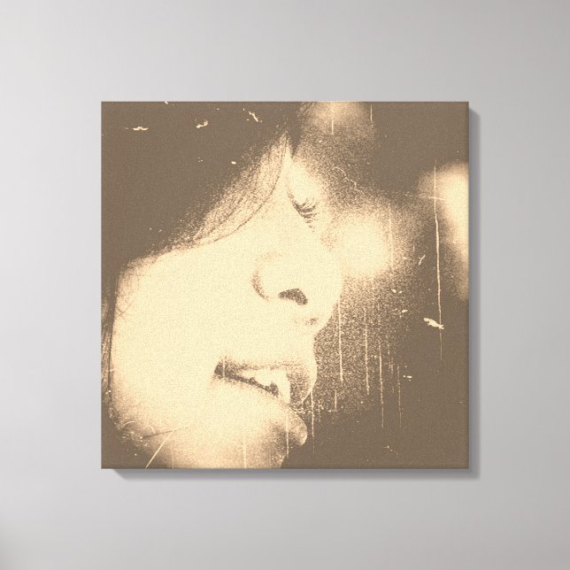 Vintage Beautiful Girl #2 Wrapped Canvas (Front)